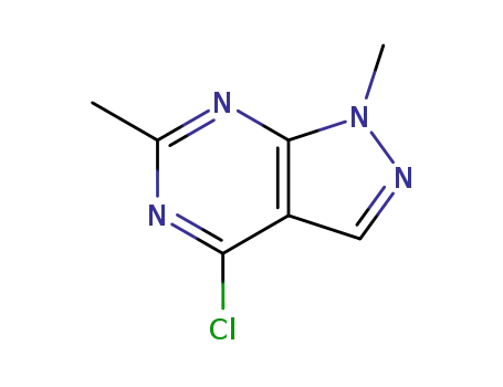 Molecular Structure of 98550-75-5 (4-chloro-1,6-dimethyl-1H-pyrazolo[3,4-d]pyrimidine)