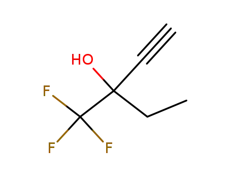 Molecular Structure of 648-25-9 (1-Pentyn-3-ol, 3-(trifluoromethyl)-)