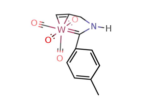 Molecular Structure of 77310-69-1 ((CO)4WCC<sub>6</sub>H<sub>4</sub>CH<sub>3</sub>(NHCH<sub>2</sub>CHCH<sub>2</sub>))