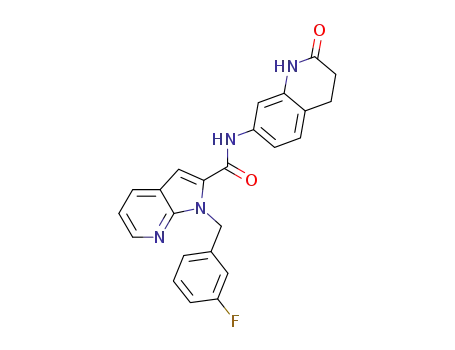 1H-Pyrrolo[2,3-b]pyridine-2-carboxamide,
1-[(3-fluorophenyl)methyl]-N-(1,2,3,4-tetrahydro-2-oxo-7-quinolinyl)-