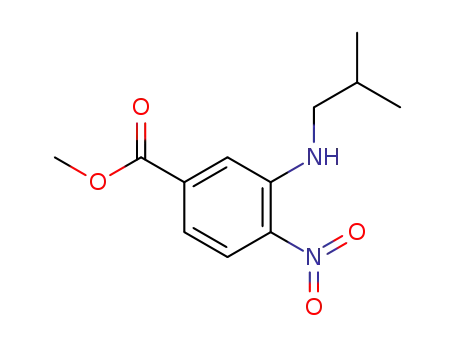 Molecular Structure of 939054-50-9 (methyl 3-(isobutylamino)-4-nitrobenzoate)