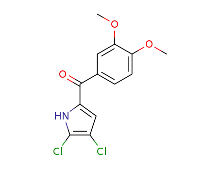 Molecular Structure of 50372-74-2 (Methanone, (4,5-dichloro-1H-pyrrol-2-yl)(3,4-dimethoxyphenyl)-)