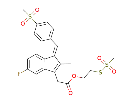 (Z)-5-fluoro-2-methyl-1-[[4-(methylsulfone)phenyl]methylene]-1H-indene-3-acetic acid 2-methanesulfonylsulfanylethyl ester