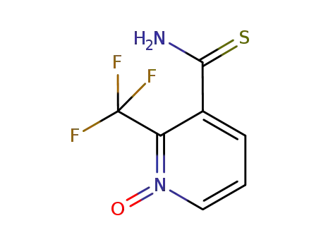 Molecular Structure of 923288-81-7 (3-Pyridinecarbothioamide, 2-(trifluoromethyl)-, 1-oxide)