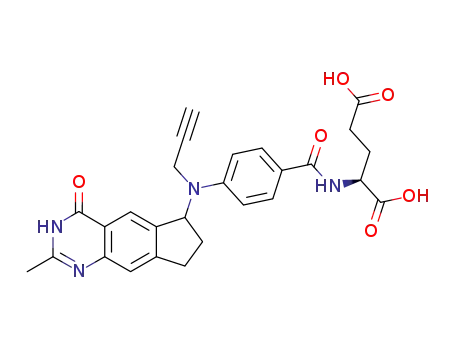 N-(4-{N-[(6RS)-2-Methyl-4-oxo-3,4,7,8-tetrahydro-6H-cyclopenta[g]quinazolin-6-yl]-N-(prop-2-ynyl)amino}benzoyl)-L-glutamic acid