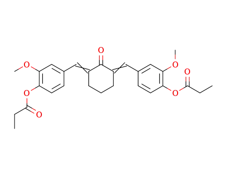 Molecular Structure of 1272675-41-8 (2,6-bis(4-propionate-3-methoxybenzylidene)cyclohexanone)