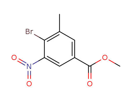 Molecular Structure of 412944-46-8 (Benzoic acid, 4-bromo-3-methyl-5-nitro-, methyl ester)