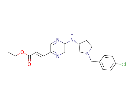 ethyl (2E)-3-(5-{[(3R)-1-(4-chlorobenzyl)-3-pyrrolidinyl]amino}-2-pyrazinyl)acrylate