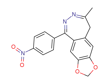 Molecular Structure of 102771-27-7 (5-(4-nitrophenyl)-8-methyl-9H-1,3-dioxolo[4,5-h][2,3]benzodiazepine)
