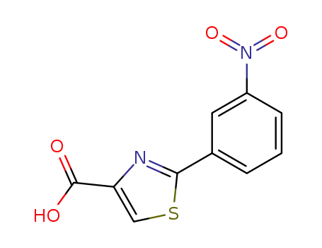 Molecular Structure of 92057-32-4 (2-(3-nitro-phenyl)-thiazole-4-carboxylic acid)