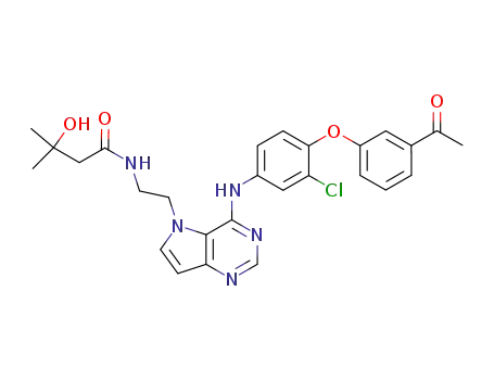 N-[2-(4-{[4-(3-acetylphenoxy)-3-chlorophenyl]amino}-5H-pyrrolo[3,2-d]pyrimidin-5-yl)ethyl]-3-hydroxy-3-methylbutanamide