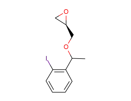 Molecular Structure of 804555-60-0 (Oxirane, [[1-(2-iodophenyl)ethoxy]methyl]-, (2R)-)