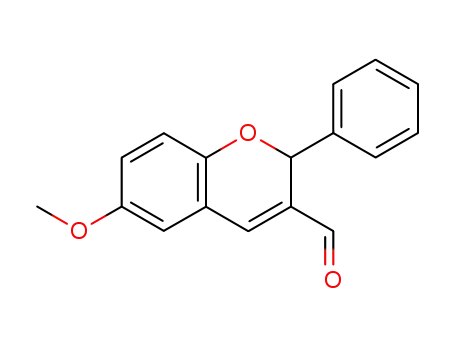 2H-1-Benzopyran-3-carboxaldehyde, 6-methoxy-2-phenyl-, (2R)-