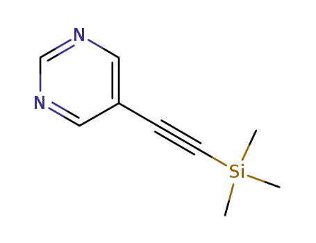Molecular Structure of 216309-28-3 (5-((Trimethylsilyl)ethynyl)pyrimidine)