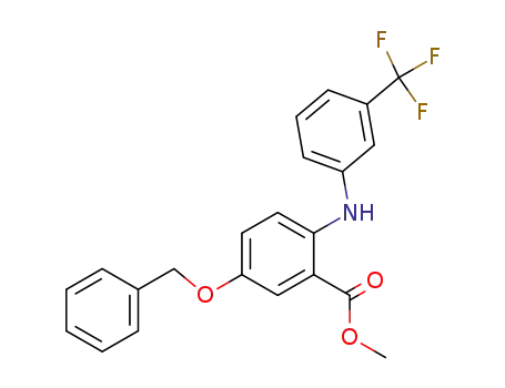 Molecular Structure of 82578-49-2 (methyl 5-phenylmethoxy-2-[(3-trifluoromethylphenyl)amino]benzoate)