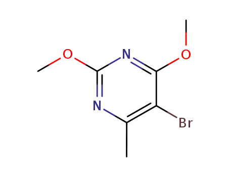 Molecular Structure of 7752-70-7 (5-BROMO-2,4-DIMETHOXY-6-METHYLPYRIMIDINE)