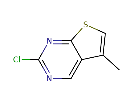 Molecular Structure of 83259-31-8 (2-chloro-5-methylthieno[2,3-d]pyrimidine)
