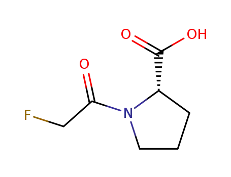Molecular Structure of 130603-12-2 (L-Proline, 1-(fluoroacetyl)- (9CI))
