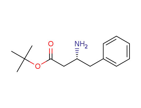 Molecular Structure of 166023-31-0 (1,1-DIMETHYLETHYL (3R)-3-AMINO-4-PHENYLBUTANOATE)
