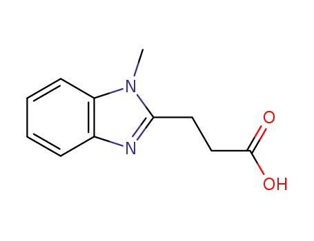 Molecular Structure of 24786-75-2 (3-(1-METHYL-1H-BENZOIMIDAZOL-2-YL)-PROPIONIC ACID)