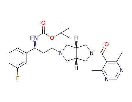 [(S)-3-[5-(4,6-Dimethylpyrimidine-5-carbonyl)hexahydropyrrolo[3,4-c]pyrrol-2-yl]-1-(3-fluorophenyl)propyl]carbamic acid tert-butyl ester