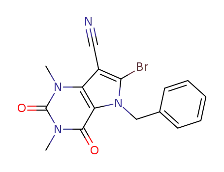 5-benzyl-6-bromo-1,3-dimethyl-2,4-dioxo-2,3,4,5-tetrahydro-1H-pyrrolo[3,2-d]pyrimidine-7-carbonitrile