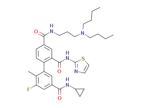 N<sub>3</sub>'-cyclopropyl-N<sub>4</sub>-[3-(dibutylamino)propyl]-5'-fluoro-6'-methyl-N<sub>2</sub>-1,3-thiazol-2-yl-2,3',4-biphenyltricarboxamide