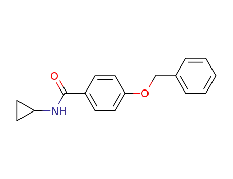 Molecular Structure of 860298-70-0 (Benzamide, N-cyclopropyl-4-(phenylmethoxy)-)