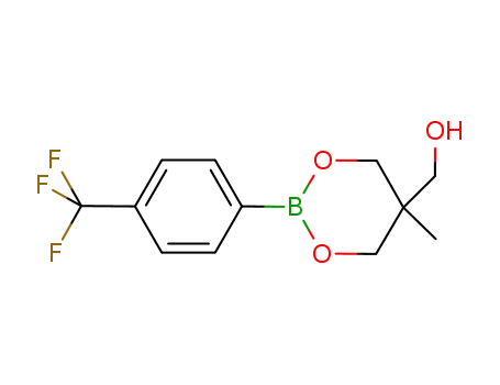 Molecular Structure of 1014716-70-1 (4-CF<sub>3</sub>C<sub>6</sub>H<sub>4</sub>B(OCH<sub>2</sub>)2C(CH<sub>3</sub>)CH<sub>2</sub>OH)