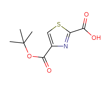 Molecular Structure of 1029432-03-8 (2,4-Thiazoledicarboxylic  acid,4-(1,1-dimethylethyl)  ester)