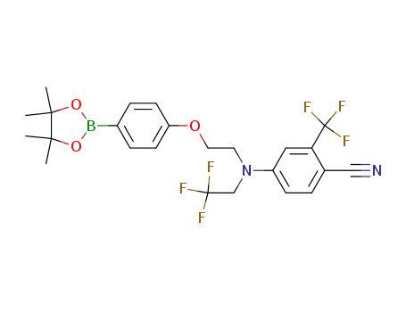 4-[(2-{[4-(4,4,5,5-tetramethyl-1,3,2-dioxaborolan-2-yl)phenyl]oxy}ethyl)(2,2,2-trifluoroethyl)amino]-2-(trifluoromethyl)benzonitrile