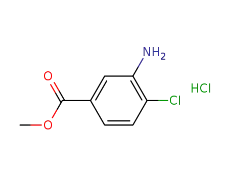 Molecular Structure of 161796-15-2 (3-AMINO-4-CHLOROBENZOIC ACID METHYL ESTER HYDROCHLORIDE)
