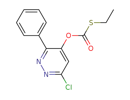 Molecular Structure of 88880-54-0 (O-[3-phenyl-6-chloro-4-pyridazinyl]S-ethyl thiocarbonate)