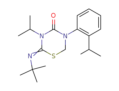 Molecular Structure of 69329-73-3 (2-<i>tert</i>-butylimino-3-isopropyl-5-(2-isopropyl-phenyl)-[1,3,5]thiadiazinan-4-one)