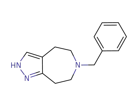 Molecular Structure of 928774-97-4 (2,4,5,6,7,8-HEXAHYDRO-6-(PHENYLMETHYL)- PYRAZOLO[3,4-D]AZEPINE)
