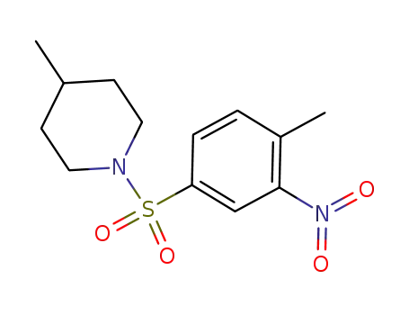 Molecular Structure of 302552-68-7 (Piperidine, 4-methyl-1-[(4-methyl-3-nitrophenyl)sulfonyl]-)