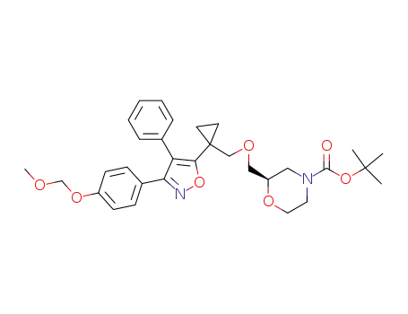 (2R)-{1-[3-(4-methoxymethoxy-phenyl)-4-phenyl-isoxazol-5-yl]-cyclopropylmethoxymethyl}morpholine-4-carboxylic acid tert-butyl ester