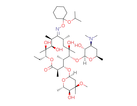 erythromycin A (9E)-(1-isopropoxycychex-1-yl)oxime