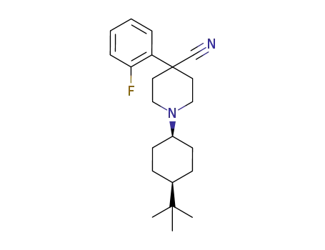 cis-1-(tert-butylcyclohexyl)-4-(2-fluorophenyl)-4-piperidinecarbonitrile