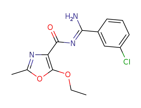 4-(3-chlorobenzamidinamide)-2-methyl-5-ethoxy-4-oxazole-4-carbonyl chloride