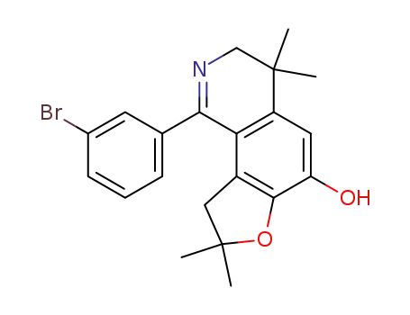 1-(3-bromophenyl)-3,4,8,9-tetrahydro-4,4,8,8-tetramethyl-6-furo[2,3-h]isoquinolinol