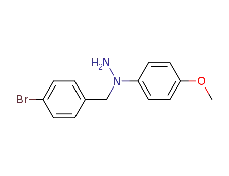 Molecular Structure of 176045-80-0 (1-(4-Bromobenzyl)-1-(4-methoxyphenyl)hydrazine)