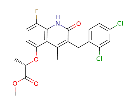 (S)-2-[3-(2,4-dichlorobenzyl)-8-fluoro-4-methyl-2-oxo-1,2-dihydroquinolin-5-yloxy]propionic acid methyl ester