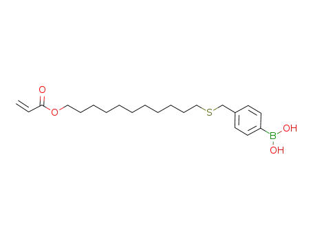 Molecular Structure of 698358-73-5 (4-(13'-acryloxy-2'-thia)tridecyl-phenylboronic acid)