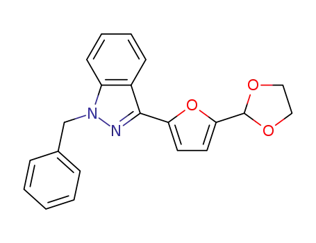 1-Benzyl-3-[5-(1,3-dioxolan-2-yl)-furan-2-yl]-indazole