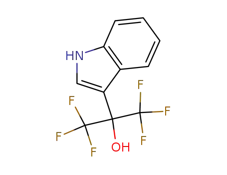 Molecular Structure of 23814-16-6 (1,1,1,3,3,3-hexafluoro-2-(1H-indol-3-yl)propan-2-ol)