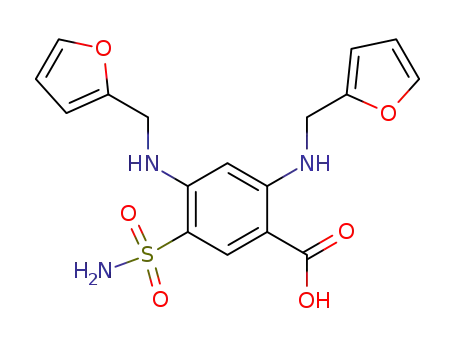 Molecular Structure of 5046-19-5 (4-Deschloro-4-(2-furanylMethyl)aMino FuroseMide)