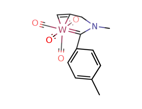 Molecular Structure of 90245-85-5 (cis-tetracarbonyl[((Z)-η2-N-allyl-N-methylamino)(p-tolyl)carbene]tungsten(0))