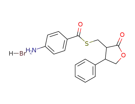 Molecular Structure of 98163-24-7 (α-(p-aminobenzoylthiomethyl)-β-phenyl-γ-butyrolactone hydrobromide)