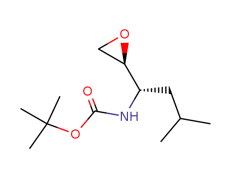 Molecular Structure of 107202-52-8 ((2S,3S)-N-BOC-3-AMINO)-1,2-EPOXY-5-(ISOPROPYL)BUTANE)